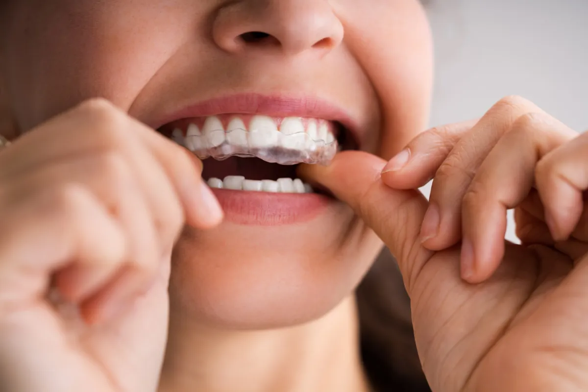 Doctor explaining clear aligner treatment to a patient